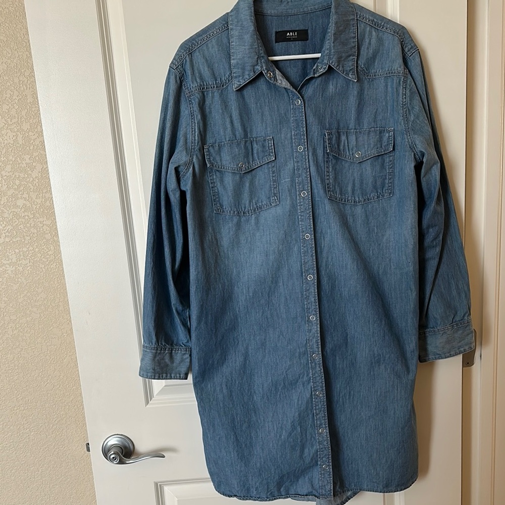 Able Syra Denim Shirt Dress